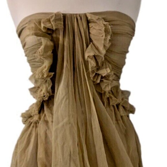 Elizabeth & James Tulle Chiffon Strapless Mini Dress. - Picture 10 of 10